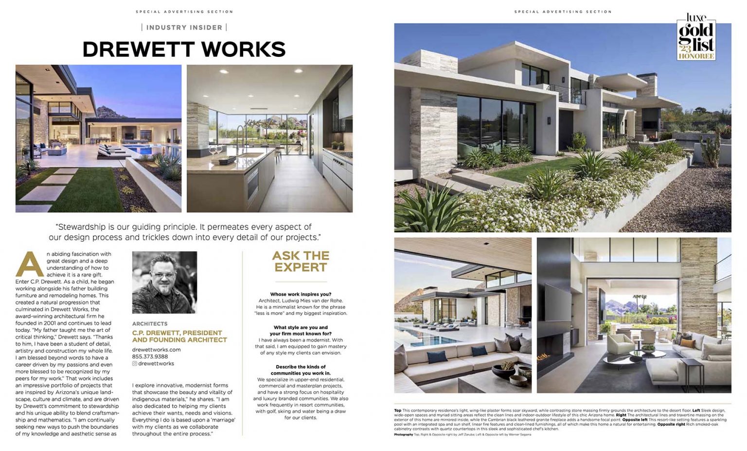 DW Named to Luxe Gold List 2023 // Drewett Works