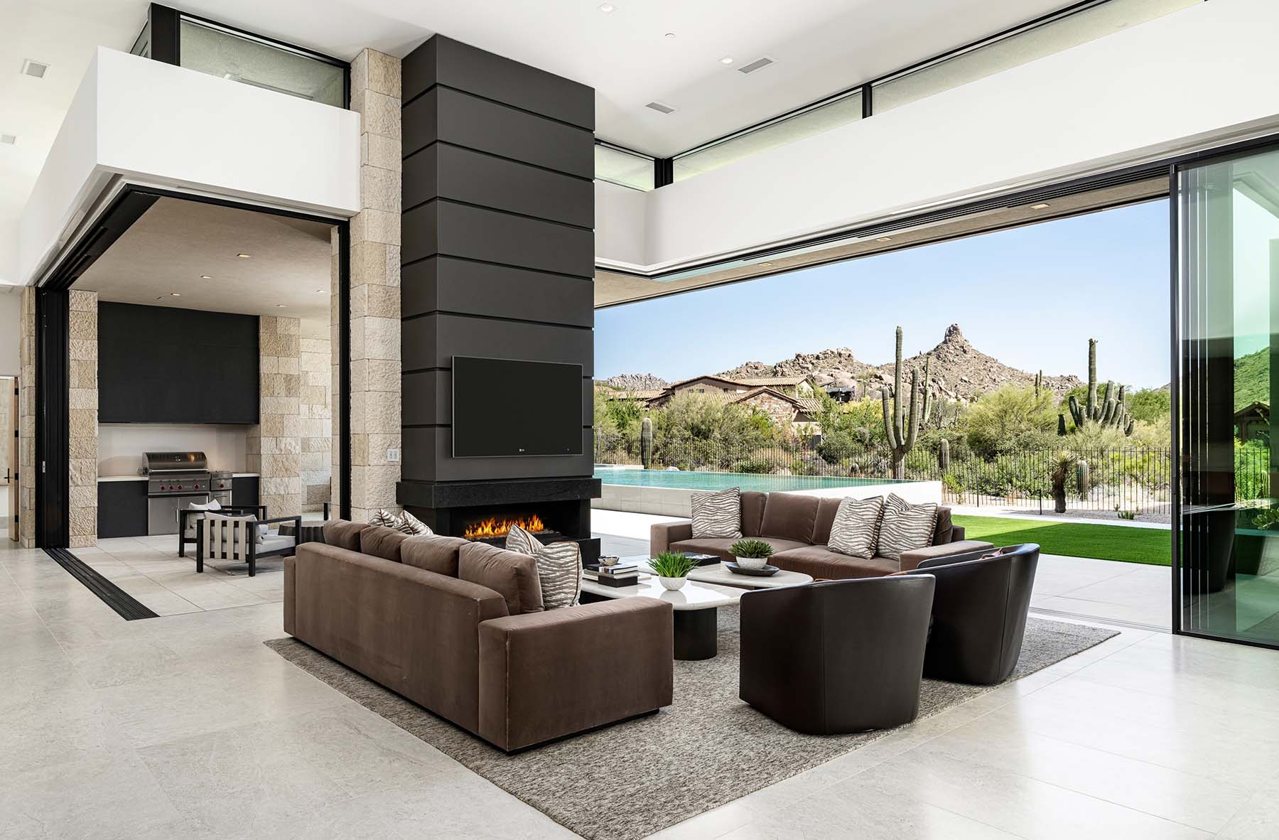 Pinnacle Pavilion great room to pool 